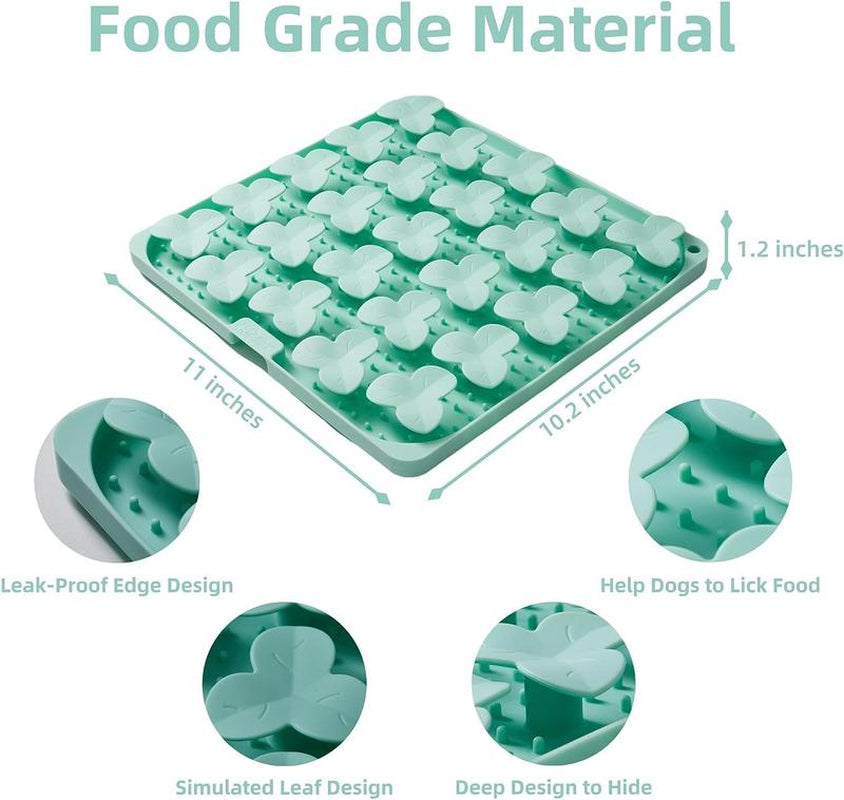 Puzzle Feeder Silicone Lick Mat Snuffle Mat for Dogs, Cats, Slow Feeder with Suction Cups, Dishwasher Safe, Enrichment Feeding Supplies