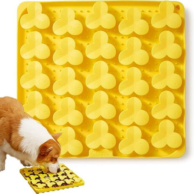Puzzle Feeder Silicone Lick Mat Snuffle Mat for Dogs, Cats, Slow Feeder with Suction Cups, Dishwasher Safe, Enrichment Feeding Supplies