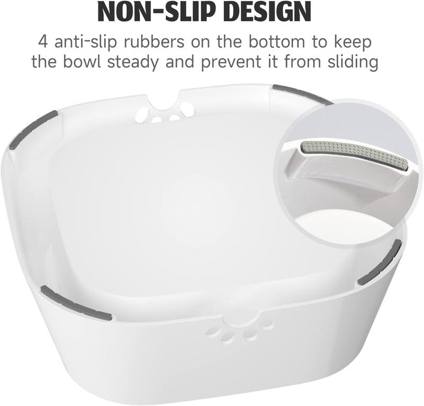 Pet Water Bowl Slow-Sip No Spill No Bloating Slobber Stopper Water Bowl Large Capacity Pet Supplies Messy Drinker Smart