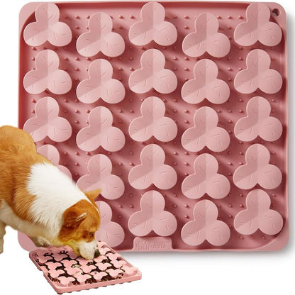 Puzzle Feeder Silicone Lick Mat Snuffle Mat for Dogs, Cats, Slow Feeder with Suction Cups, Dishwasher Safe, Enrichment Feeding Supplies