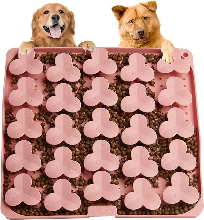 Puzzle Feeder Silicone Lick Mat Snuffle Mat for Dogs, Cats, Slow Feeder with Suction Cups, Dishwasher Safe, Enrichment Feeding Supplies